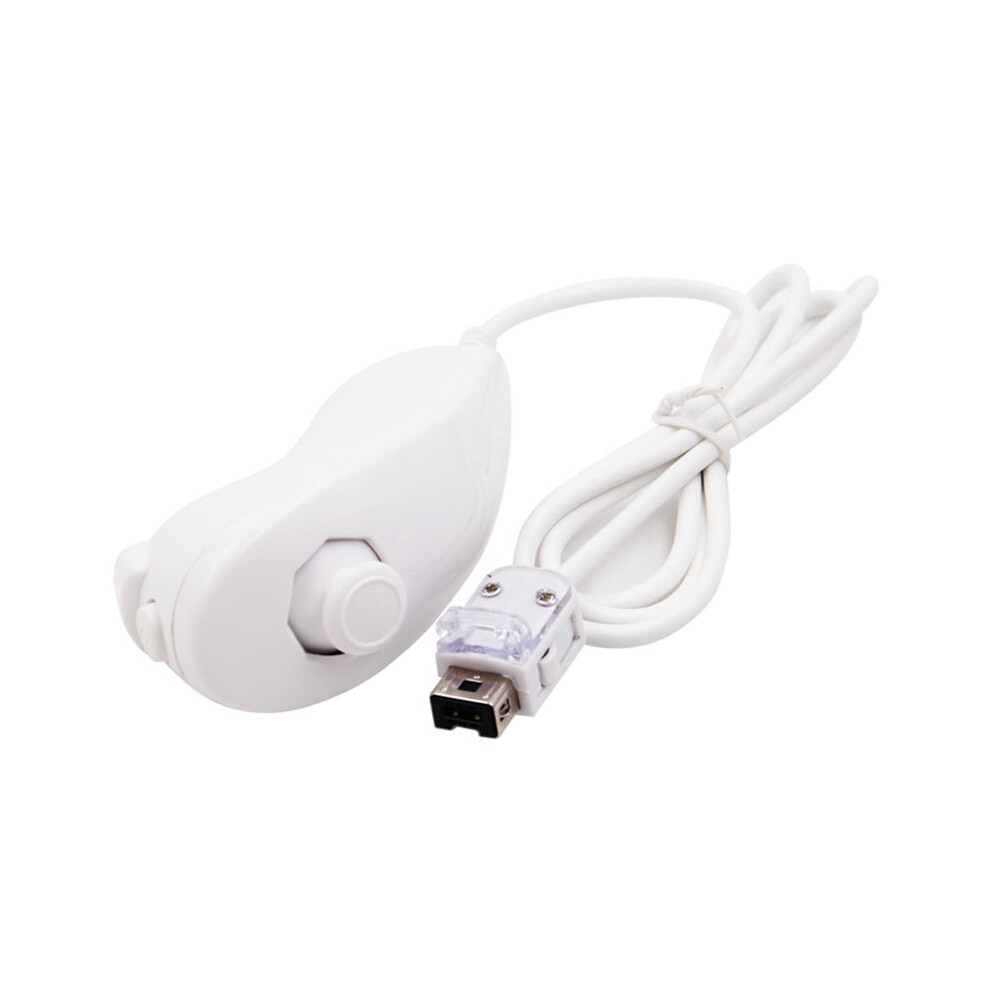 Wired Nunchuck For Wiiu/ Game Controller Hand Curved Game Handle Controller Nunchuk Tool For Gamepad White 6033245259715