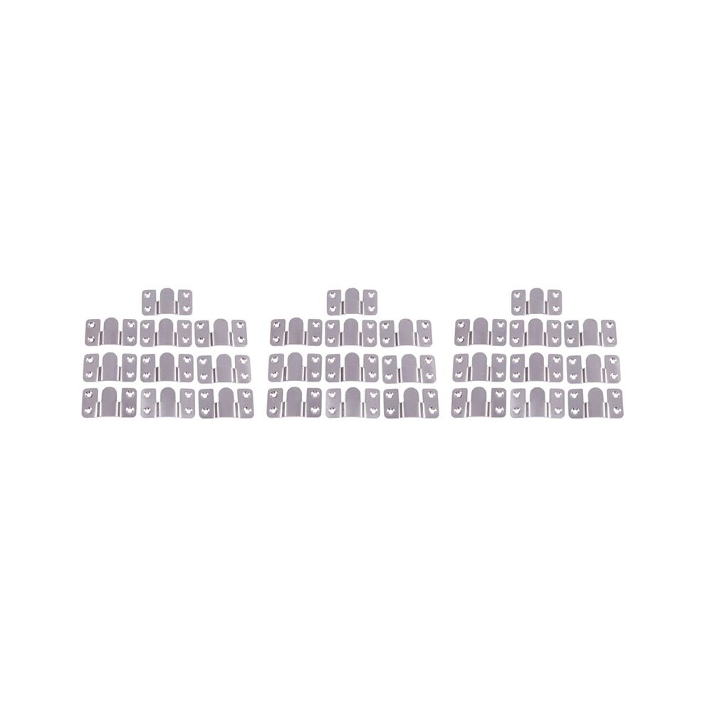 Furniture Sectional Interlock Style Sofa Connector 30Pcs Silver Tone 4712962908831