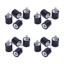 16Pcs M4 Outside Inside Anti Vibration Rubber Buffer Insulator Attachment 15mmx15mm