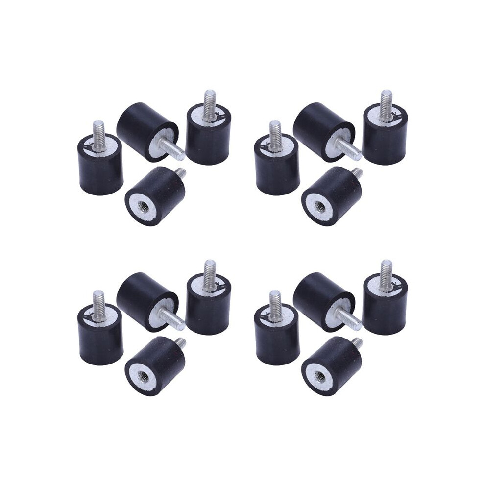 16Pcs M4 Outside Inside Anti Vibration Rubber Buffer Insulator Attachment 15Mmx15mm 4711112971343