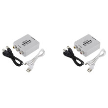 2X RCA / A / V Composite Video Cable to RF / Coaxial / Coaxial Converter -Compatible Modulator TV