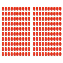 200Pcs Rubber End Caps 12mm ID PVC Round Tube Bolt Cap Cover Screw Thread Protectors Red