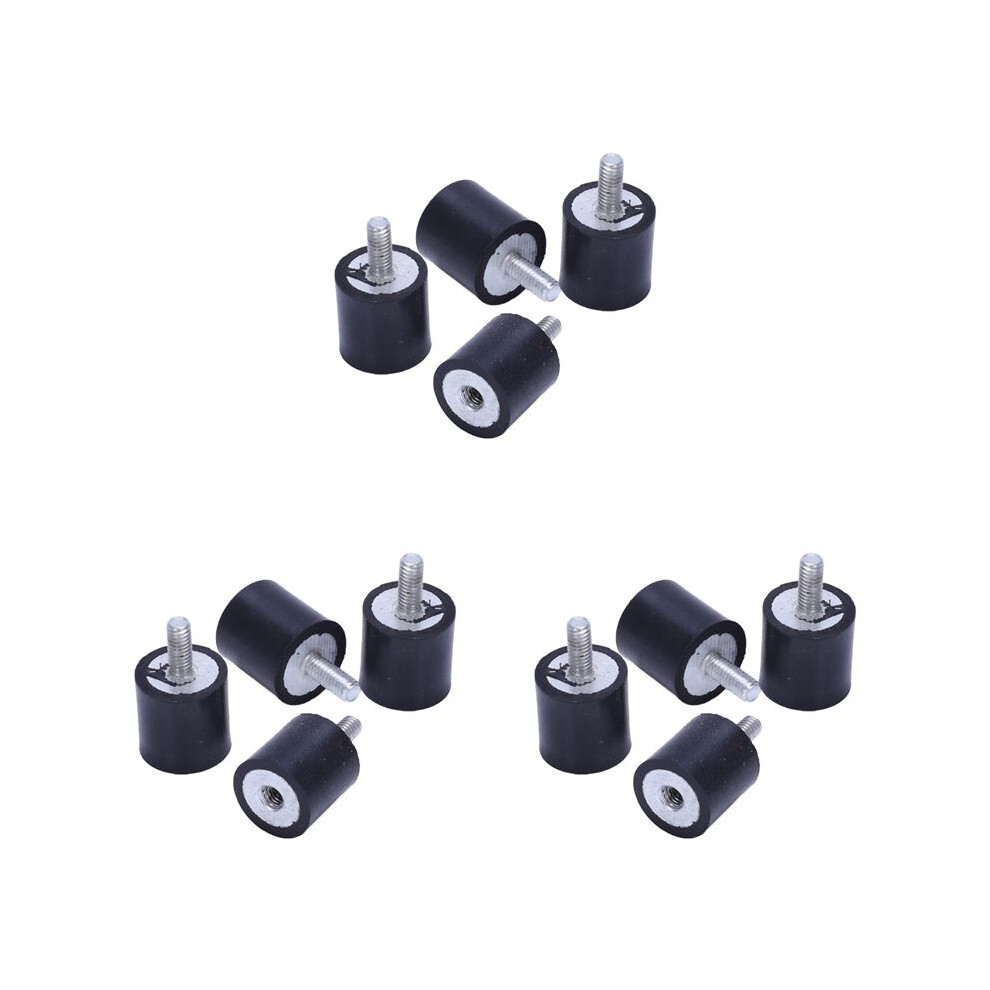12Pcs M4 Outside Inside Anti Vibration Rubber Buffer Insulator Attachment 15Mmx15mm 4713319058490