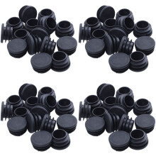 60 Pieces of Chair Table Legs End Plug 25mm Diameter Round Plastic Inserted Tube