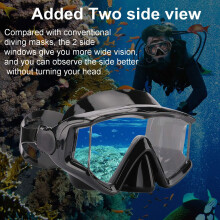 Professional Diving Mask For Unmatched Underwater Exploration, Wide View Mask With Flexible Silicone Seal And Tempered-Glass Lens, Ideal For Scuba Div
