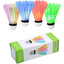 Illuminated Feather Shuttlecocks For Nighttime Play, Durable SMD Led With Easy On Off Switch And Long Play Duration For Outdoor Indoor Sports