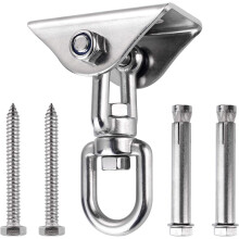Swing Hanger, Stainless Steel Swing Hanger Heavy Duty Ceiling Swing Mount, Free Swivel Swing Hardware Kit For Yoga Swing Hammock Chair, 360