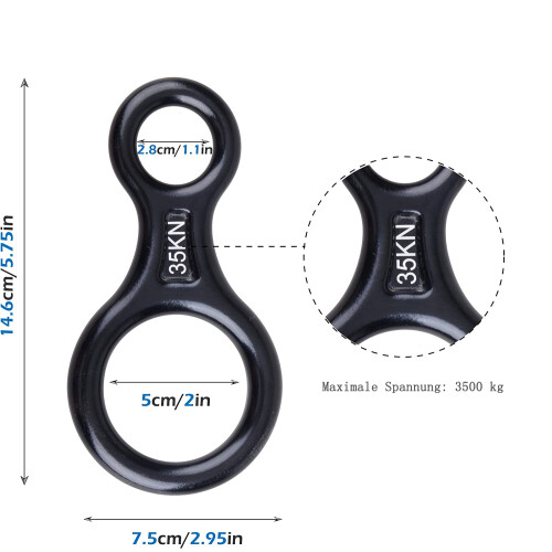 Συσκευή ασφάλισης Super8Climbing, σφυρήλατη υπερελαφριά κάθοδος από κράμα αλουμινίου 1