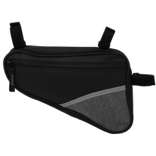 Borsa triangolare da bici con decorazioni riflettenti, design dallo stile conciso, impermeabile, antispruzzo, borsa da telaio anteriore per una