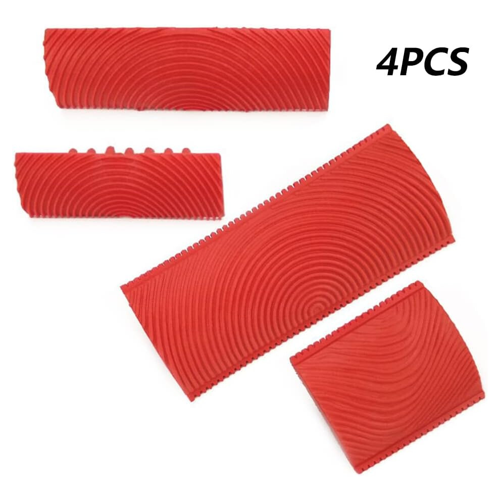 Artisanal Wood Grain Tool, Texture Pattern Diy Tool For Wall Room Decoration, High Quality Rubber Graining Tool Creates Real Wood Texture 9169997250391