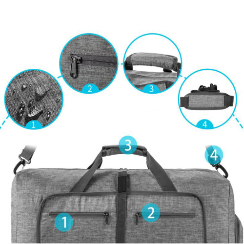 Ευέλικτες πτυσσόμενες τσάντες Duffel, ανθεκτικές, βαρέως τύπου, σύντροφοι ταξιδιού 2