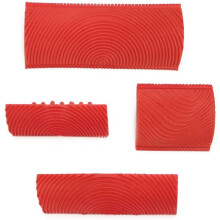 Ensemble de rouleaux à peinture texturés, outils à effet bois, grattoir à peinture en caoutchouc de haute qualité pour projets de bricolage,