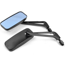Oglinzi retrovizoare dreptunghiulare pentru motocicletă, reglabile la 360 de grade, pentru montare universală, din aliaj de aluminiu de înaltă