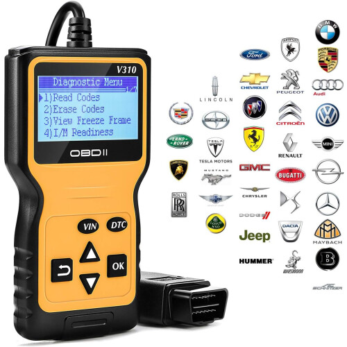 Outil de diagnostic automobile OBD II, lecteur de codes OBDII complet, scanner universel multilingue