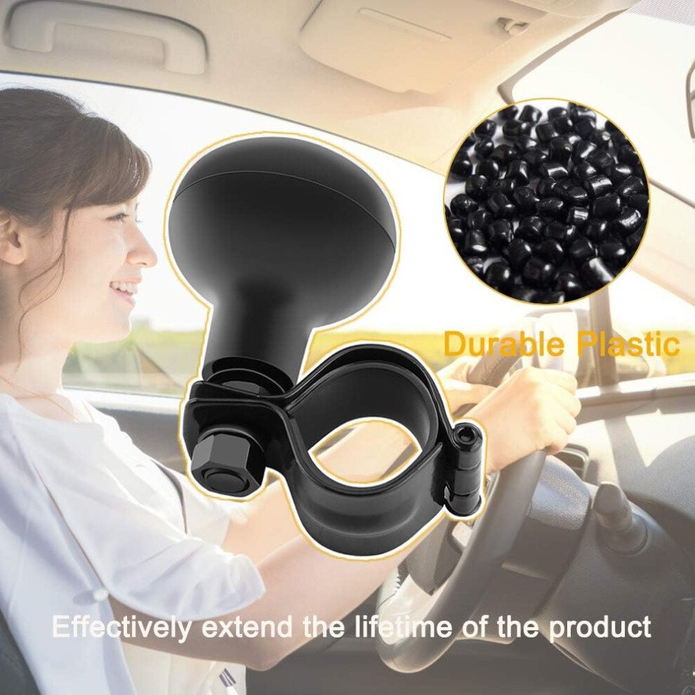 Auxiliary Booster Aid For Tight Maneuvers, Quality Abs Construction Steering Wheel Spinner Knob, Universal Fit For Standard Car And Vehicle Steering 9169997250414