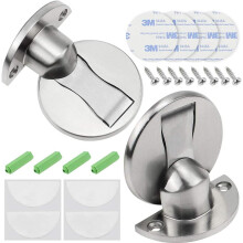 Eleganter magnetischer Türstopper, silberner, unsichtbarer Türstopper, starker Magnet und dekorative Zinklegierung, einfache Montage ohne Bohren,