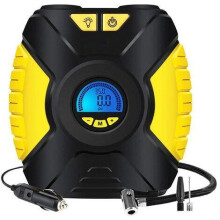 Pointer dekkpumpe med dyser med høy luftstrøm, 12V digital luftkompressor for sykkeldekk, utstyrt med lang kabel, bærbarhet og bred