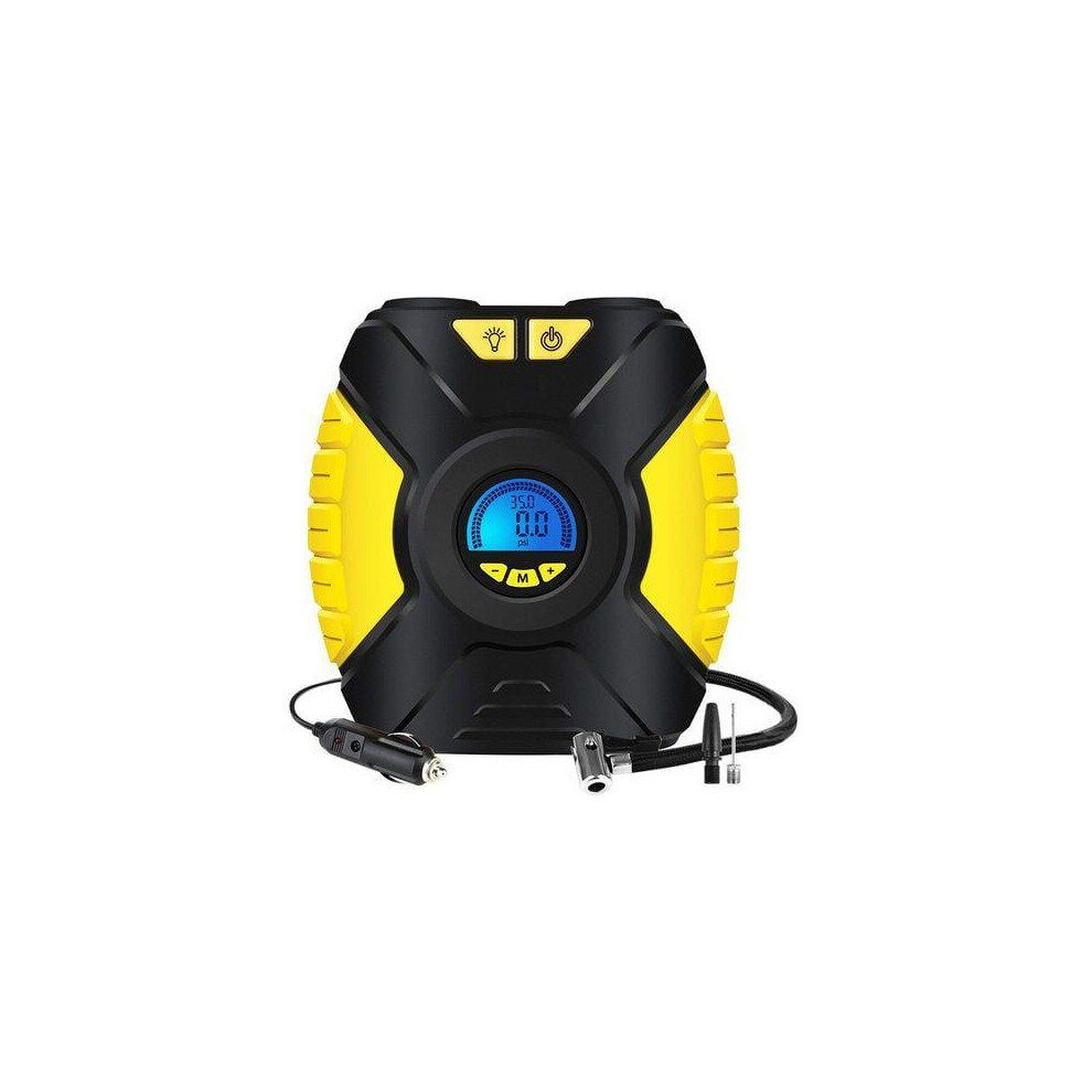 Your Go-To Solution For Inflatable Needs: Vehicle Inflatable Pump With Copper Air Pump, Portable, Digital Pressure Gauge, And Emergency Led Flasher, 9173940275492