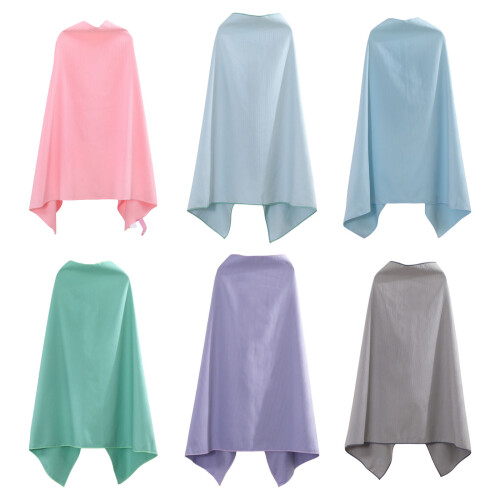 Grande serviette de bain en coton à séchage rapide,-Gris clair 2
