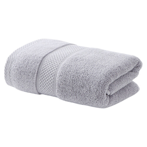 Serviette absorbante en coton, serviette à main-Gris clair 35x74