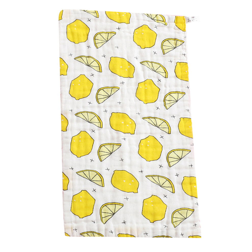 Plush Gauze Baby Washcloths Face Towel With Soft- Lemon Yellow