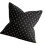 Housse de coussin en lin et coton, durable, pour décoration-Noir 1
