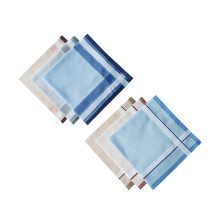 6pcs Cotton Men's Handkerchiefs Durability Not Fading 40x40cm