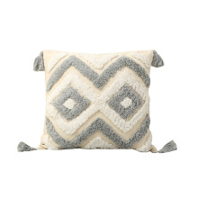 Taie d'oreiller décorative-45x45cm Diamant blanc gris g