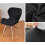 Solid Color Shell Chair Cover Stretch Cheap Short Back-Black 7