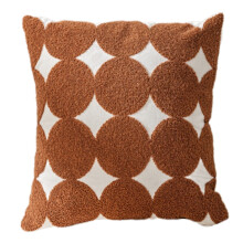 Housse de coussin en-Grand cercle marron 45 par 45cm simple pi