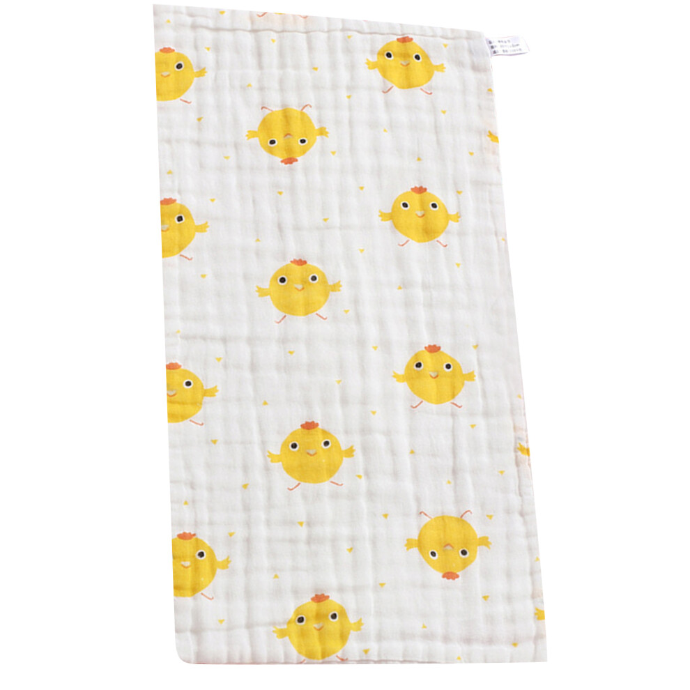 Soft Baby Gauze Washcloths Baby Face Towel-Little Chicke Yellow