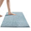 Absorbent Chenilles Bath Mat for Safe and-Haze blue 40cmx60cm 1
