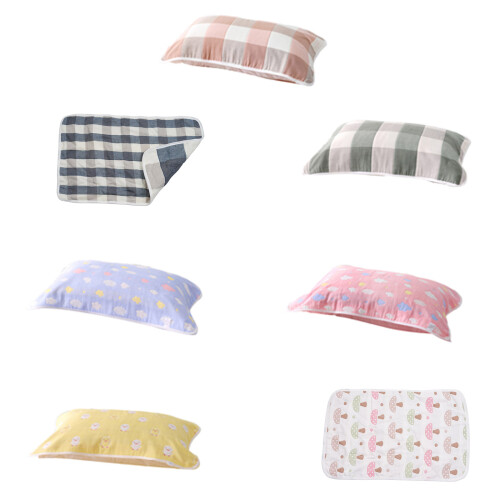Serviette d'oreiller en coton sans fermetures-Couronne Jaune B 1