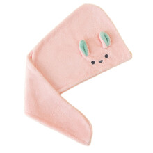1PC Microfibre Corals Fleece Hair Towel, Turban Towel with-Pink