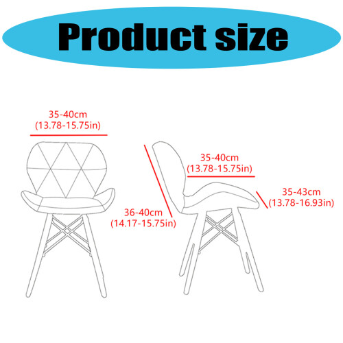 Solid Color Shell Chair Cover Stretch Cheap Short Back-Black 1