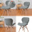 Solid Color Shell Chair Cover Stretch Cheap Short Back-Black 4
