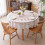 Fabric Round Table Square Table Bedside Table Desk-Hook flower 6