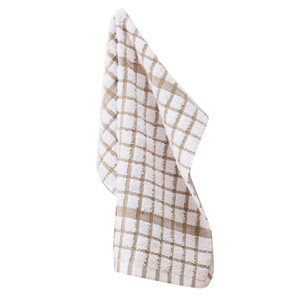 Cotton Towel Extra Thick Dishcloth Kitchen Wipes-Deep A Brown