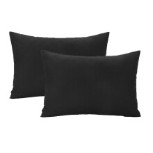 Housse de coussin en microfibre douce et durable, housse de-Noir