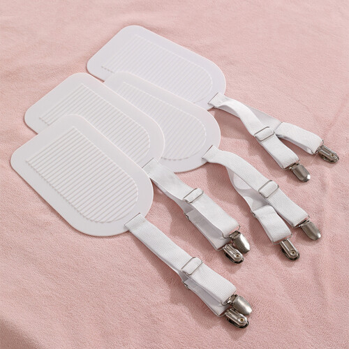 2/4Pcs Bed Sheet Holders With Pressure Plate-White 4 packs 2