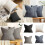 Housse de coussin élégante en coton et lin, taie-Blanc 3
