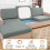 Stretchable Waterproofs Sofa Seat-Sofa back cover Light gray 3