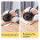 Memory Foam Ergonomic Pillow Sleep Pillows For-Black dark gray 5