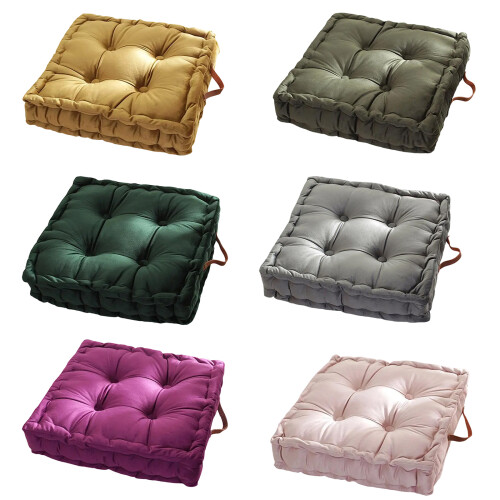 Square Cushion With Thick Padding Optional Color-turmeric 1