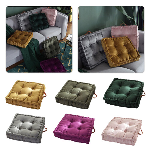 Square Thickened Cushion In Optional Color For Home-Purple red 2