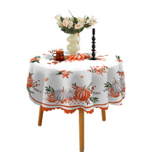Elegant 150cm Round Tablecloth with Autumn Theme for-Pattern 7