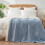 Warm Knitted Blanket Winter Autumn Blankets Double Side-Beigea 5