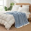 Warm Knitted Blanket Winter Autumn Blankets Double Side-Beigea 6