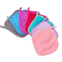 7pcs Quickly Dry Flannel Wash Mitt Washcloths For Easy Body