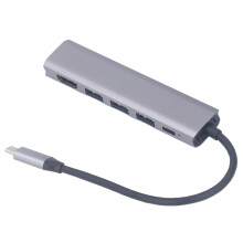 5-in-1 USB-C-Hub-Adapter, 4K HDMI, tragbarer Expander, 110x25x12 mm